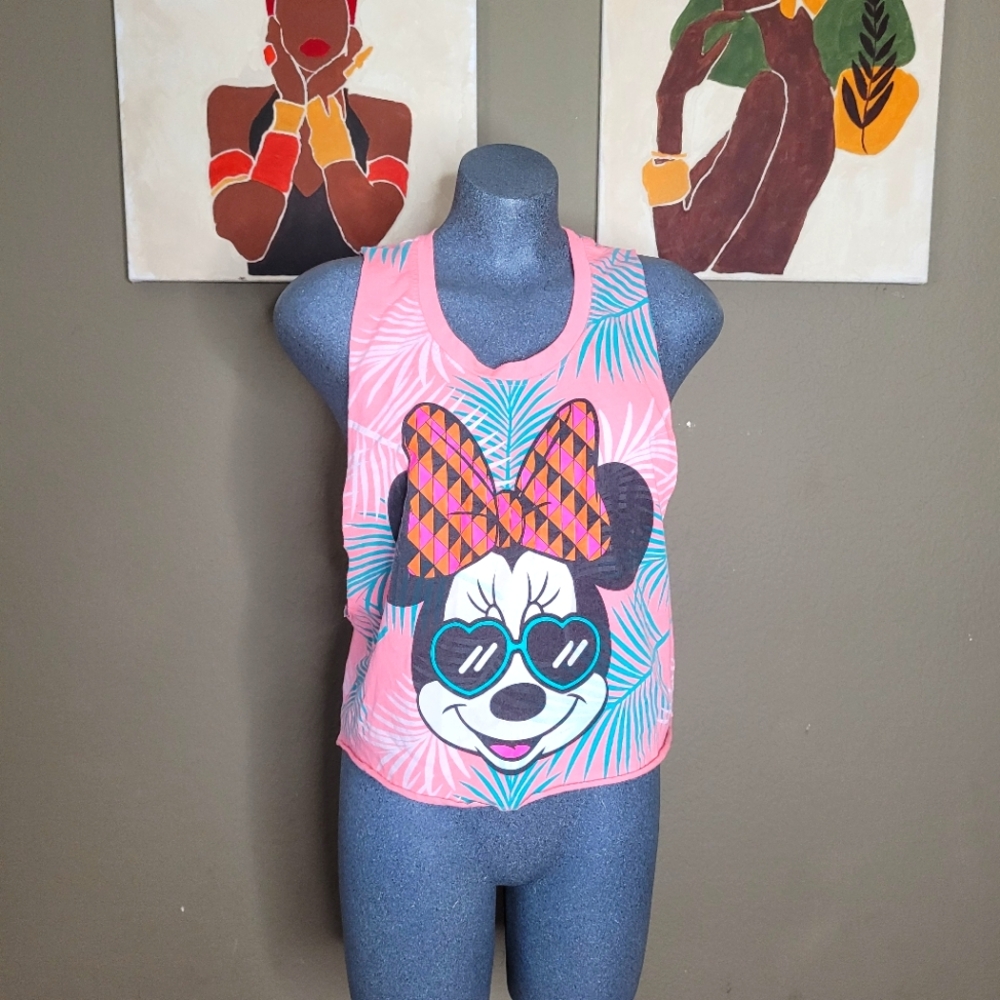 Disney Minnie Mouse Tank Top Pink Size Medium